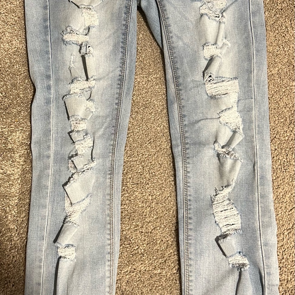 Distressed Light Blue Women's Jeans